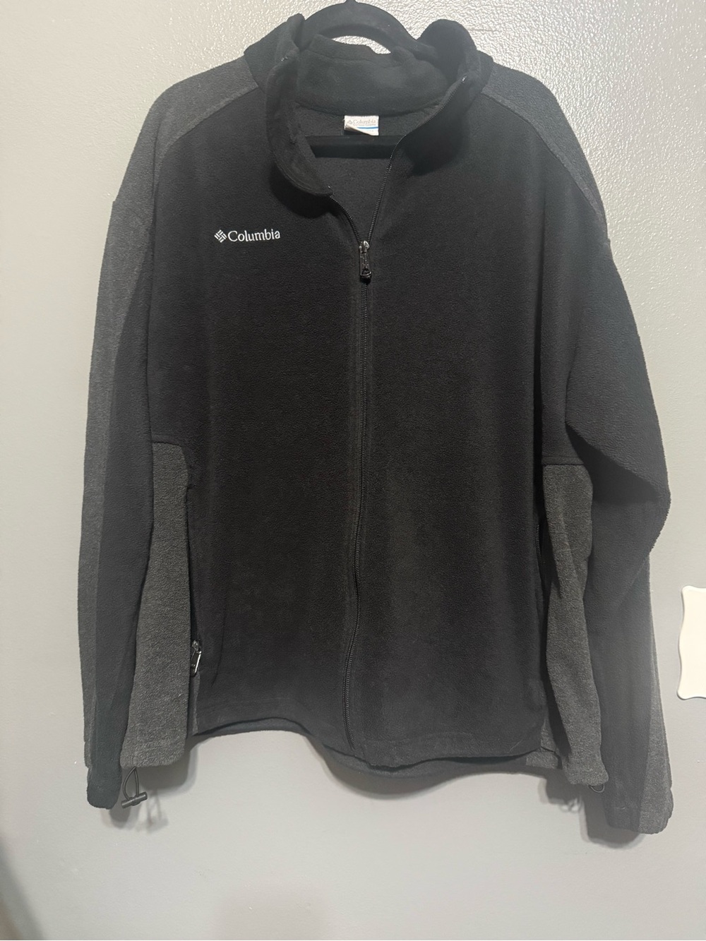 Columbia Men’s Black & Gray Full Zip Fleece Size 3X
